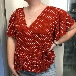 BOOHOO POLKA DOT TOP